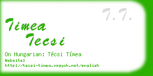 timea tecsi business card