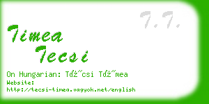 timea tecsi business card